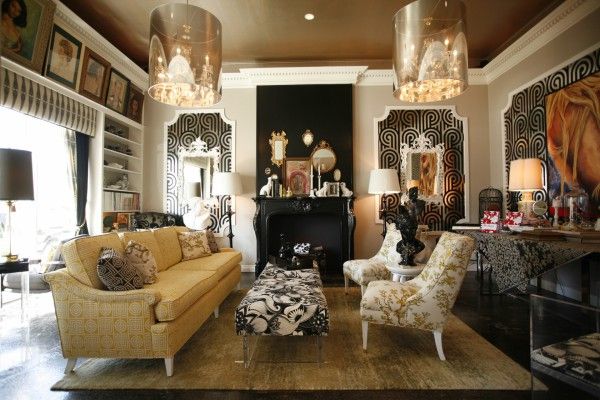 Classic retro style in the interior of living room