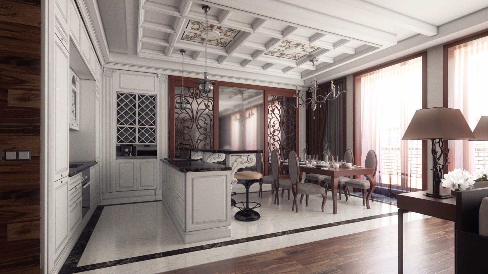 art nouveau interior design kitchen