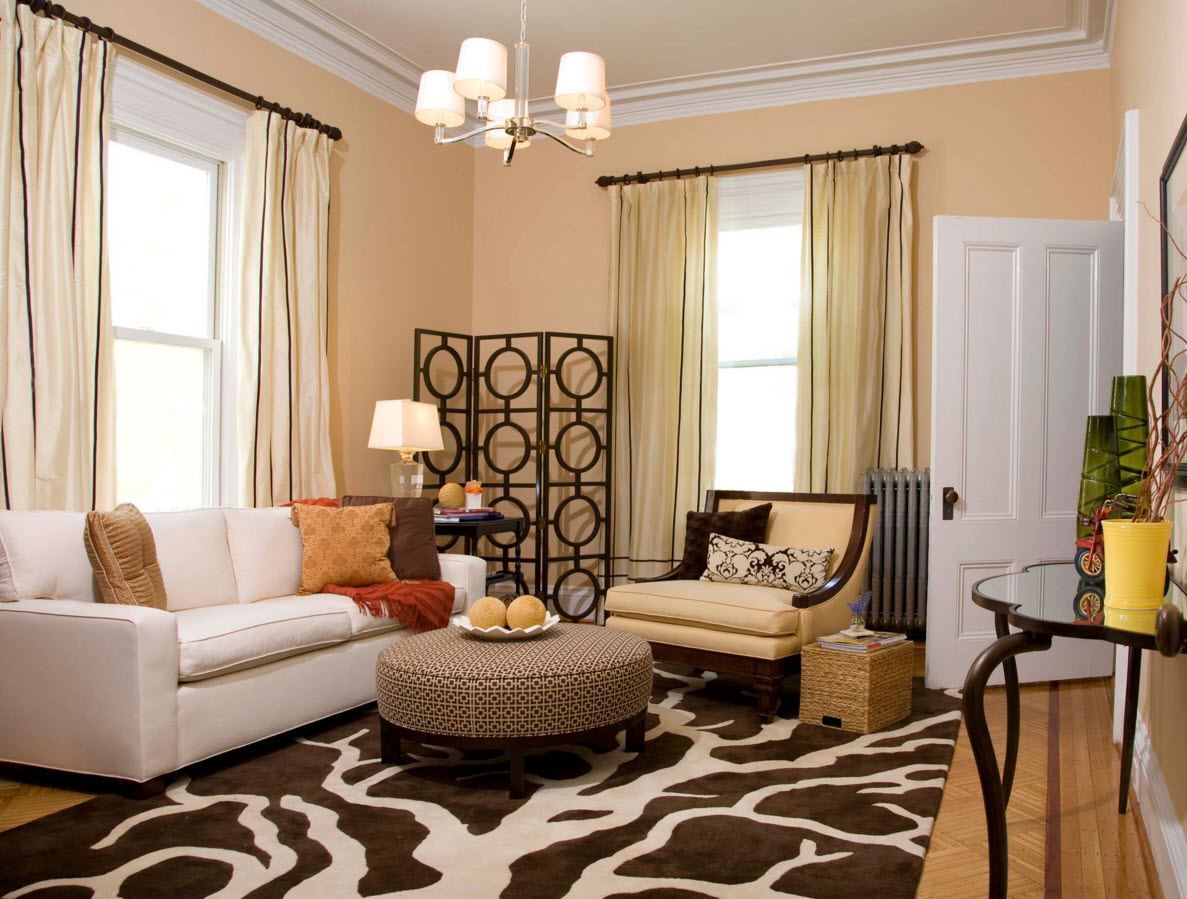interior decoration living room with curtains