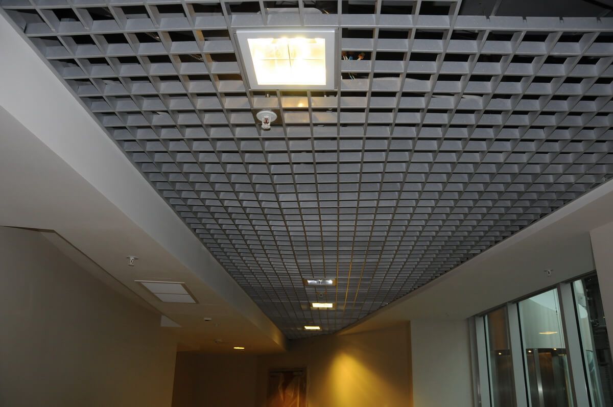 lattice ceiling dining room