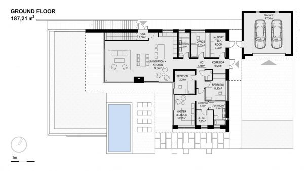 Modern Unexpected Concrete Flat Roof House Plans - Small Design Ideas