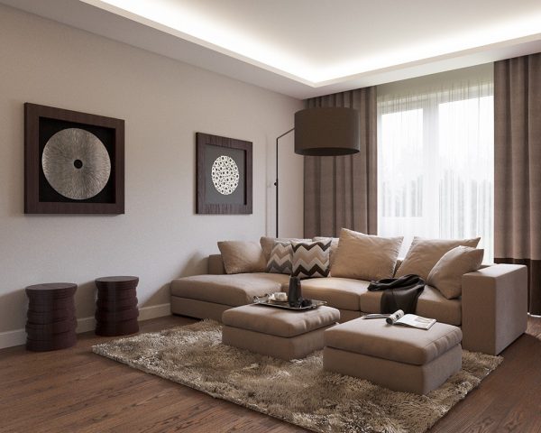 Exceptional Nobility and Elegance of Brown Living Room