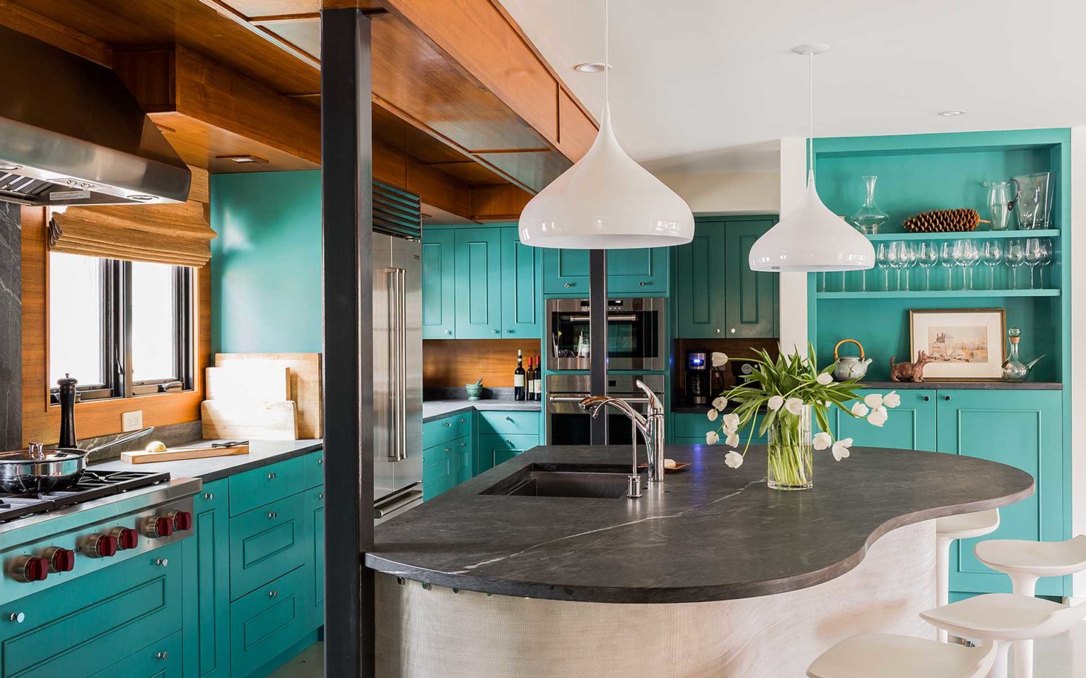 turquoise kitchen design idea