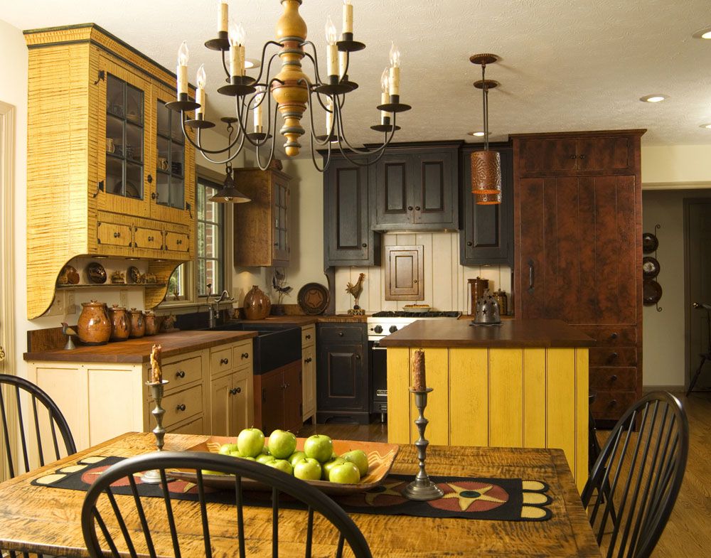 antique colonial kitchen design