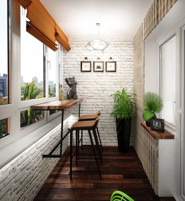 Красивый дизайн балкона в квартире